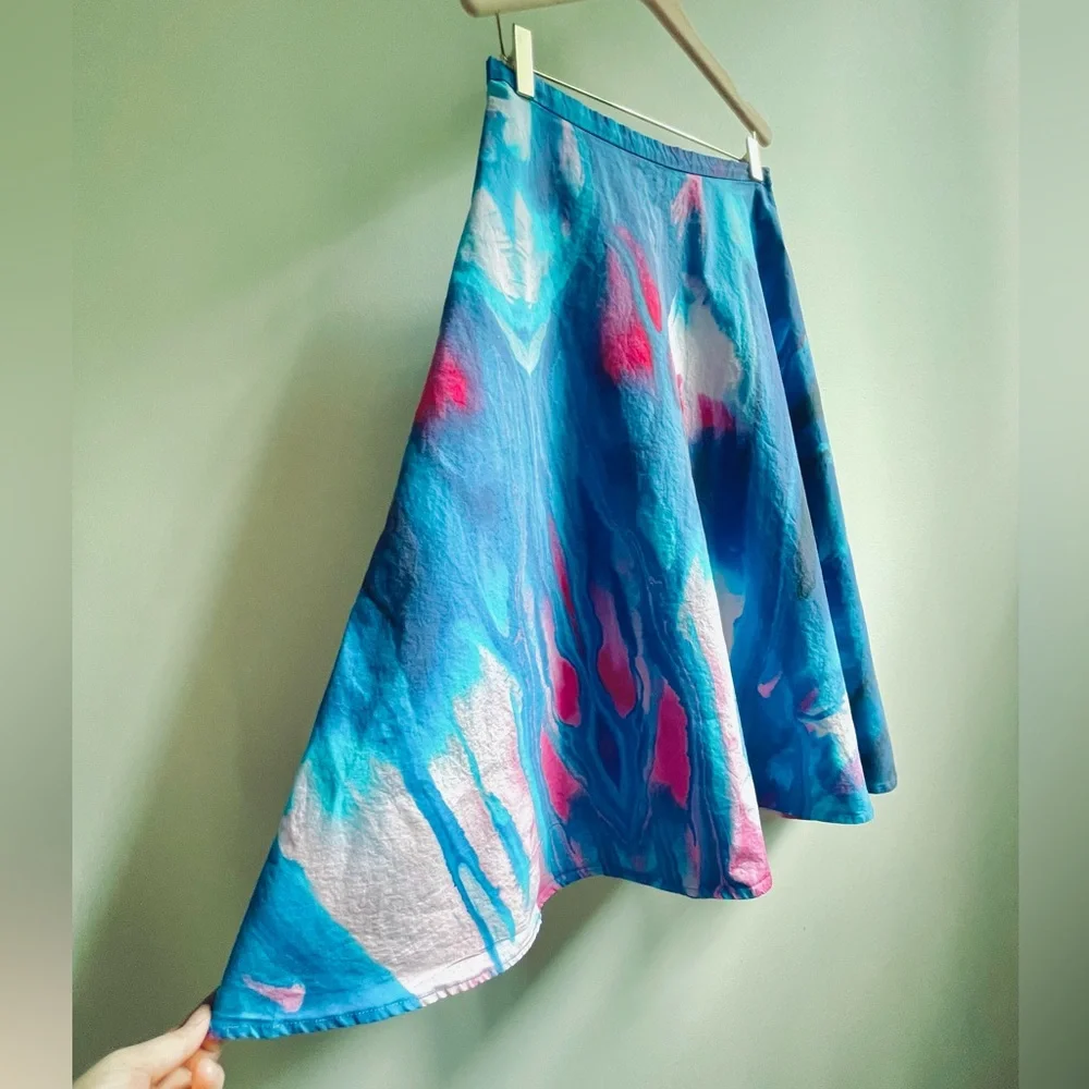 One Of A Kind Custom Print Artisan Designed Skirt